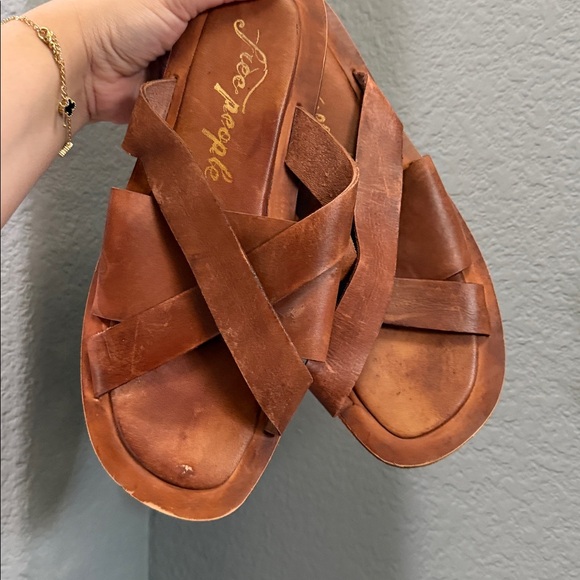 Free People Delmar slide crossover sandals size 39 (8.5) - Picture 3 of 4